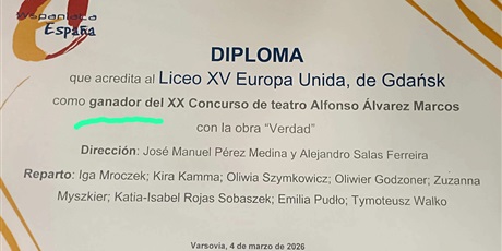 Powiększ grafikę: 1-nagroda-w-ogolnopolskim-konkursie-teatrow-szkolnych-w-jezyku-hiszpanskim-683604.jpg