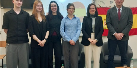 Wizyta Pani Ambasador Królestwa Hiszpanii Victorii Ortega Gutierrez oraz Pana Radcy d/s Edukacji José Aurelio Llaneza Villanueva w naszej Szkole